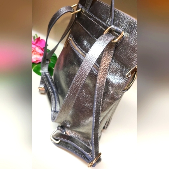 Pelle | Made in Italy | Champagne Gold Leather | Backpack | NWOT - Picture 7 of 14